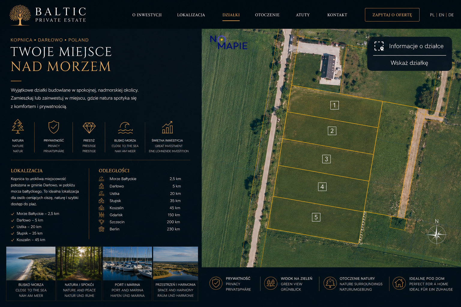 Mapa działek
